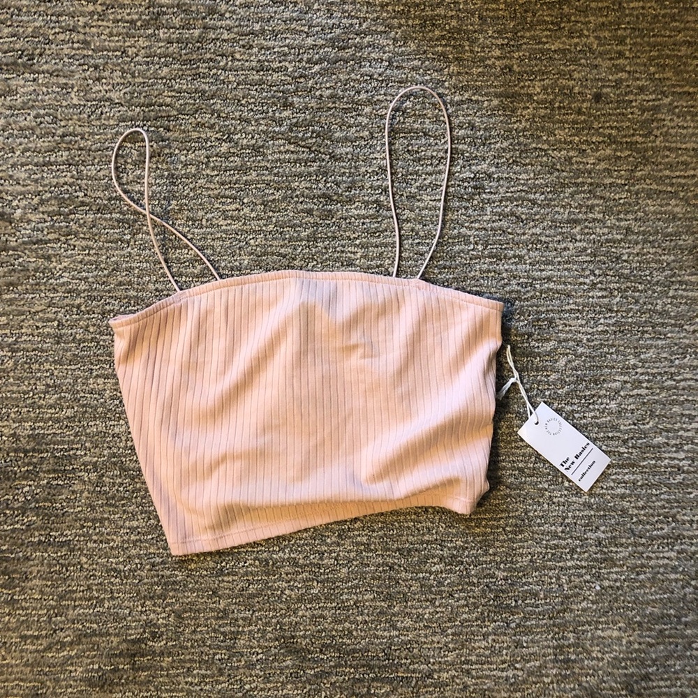 Forever 21 cropped pink tank top